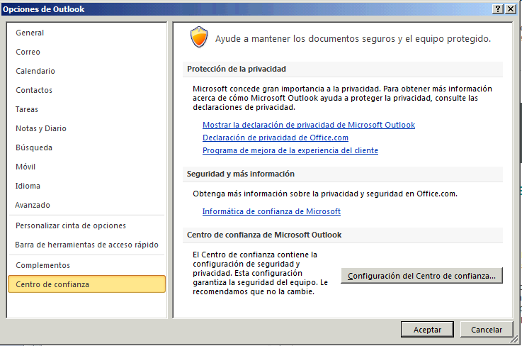 Instalar firma digital de correo electrónico en Microsoft Outlook