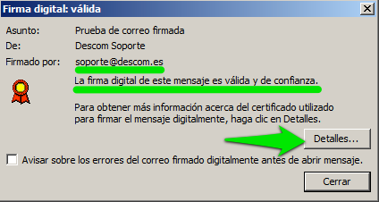 correo firmado Outlook detalles 1