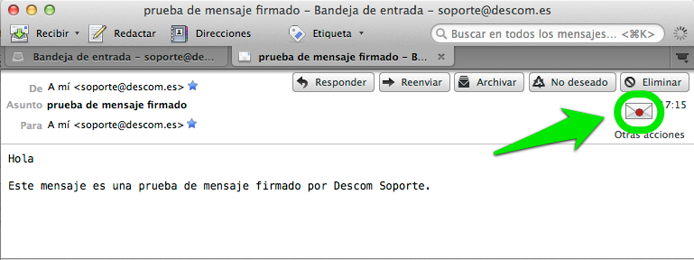 correo firmado Thunderbird