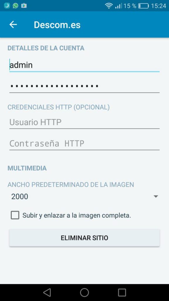 App WordPress mobile - Preferencias